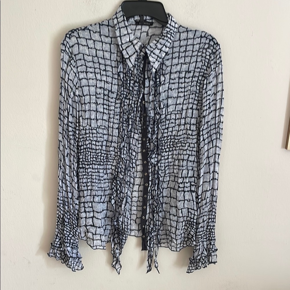 Le Caviar Long Sleeve Blouse XL